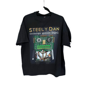 Steely Dan 2015 Concert Tour T-Shirt Size XL Crew Neck Rockabye Gollie Angel